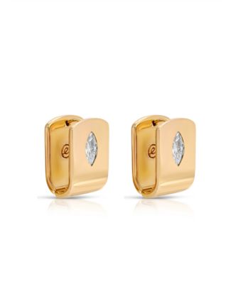 Marquise Crystal Huggie Earrings