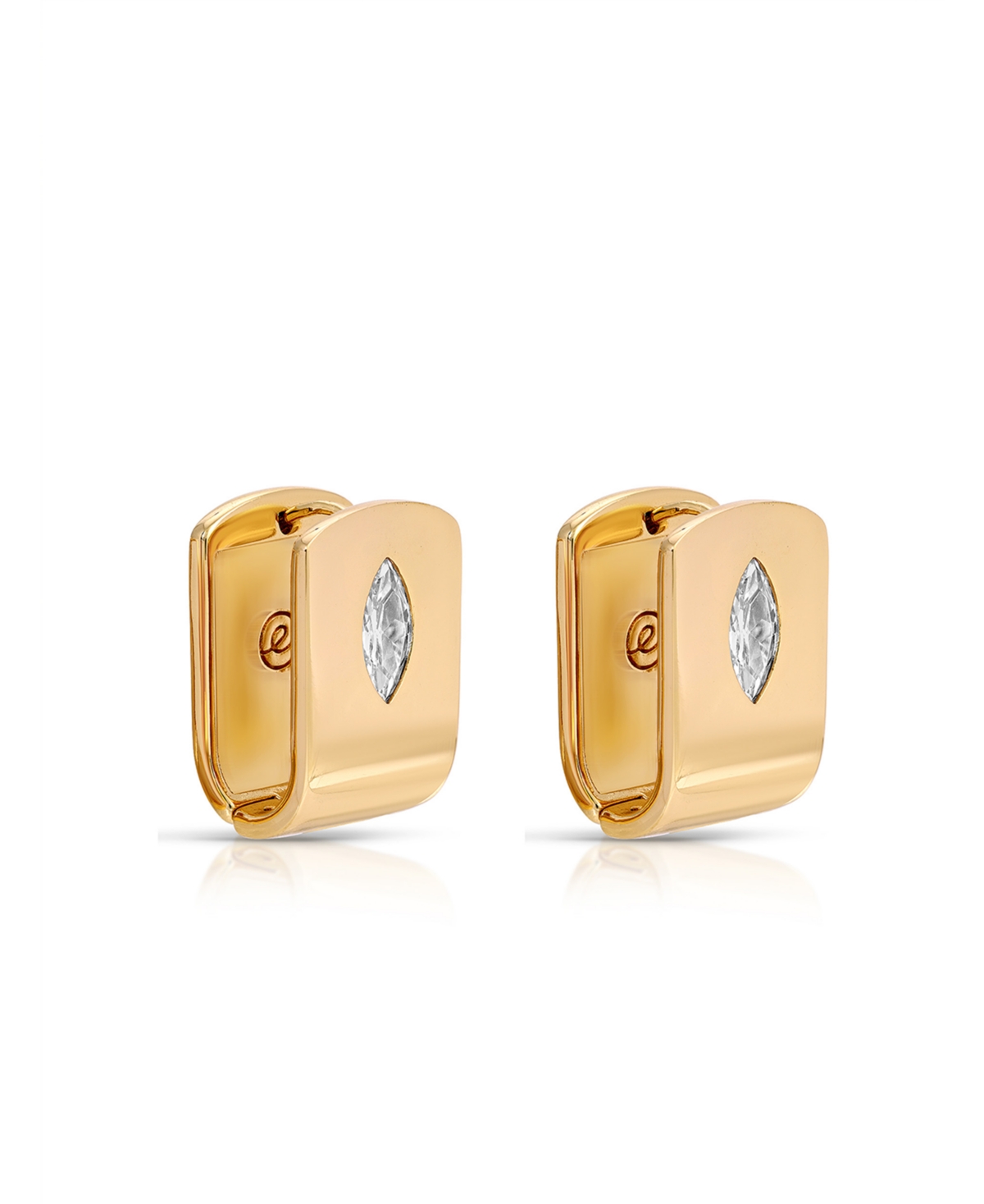 Ettika Marquise Crystal Huggie Earrings In Gold