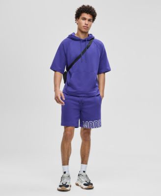 Mens Relaxed Fit Short Sleeve Hoodie Regular Fit Logo Print 7 French Terry Shorts Macys Exclusive