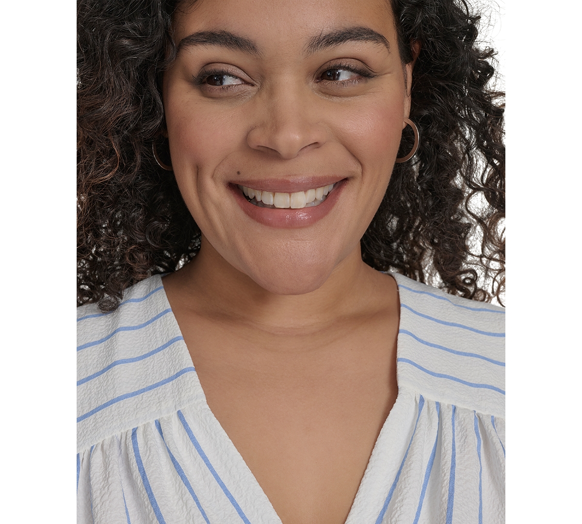 CALVIN KLEIN PLUS SIZE STRIPED FAUX-WRAP MAXI DRESS 