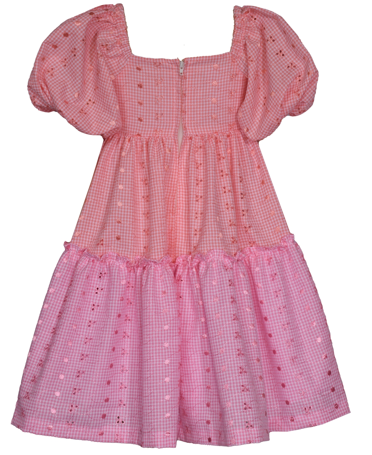 Shop Bonnie Jean Toddler Girls 2-piece Tiered Eyelet Dress And Matching Hat Set In Peach