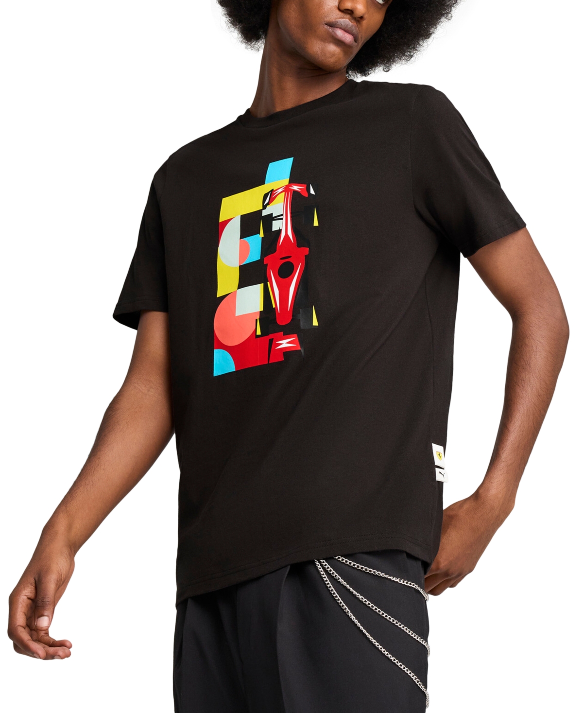 Puma Men's Scuderia Ferrari Regular-fit Race Car Graphic T-shirt