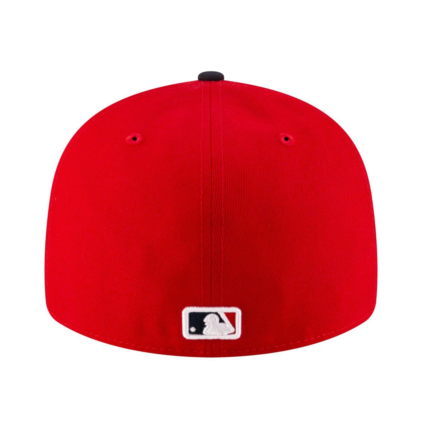 Мужская кепка New Era Red/Black Cleveland Guardians Authentic Collection On-Field Low Profile 59FIFTY Fitted Hat — фото 3