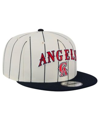 Men's White California Angels Jersey Pinstripe 9FIFTY Snapback Hat