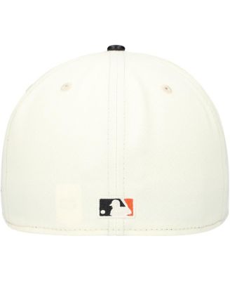 Men's Cream San Francisco Giants Game Night Leather Visor 59FIFTY Fitted Hat