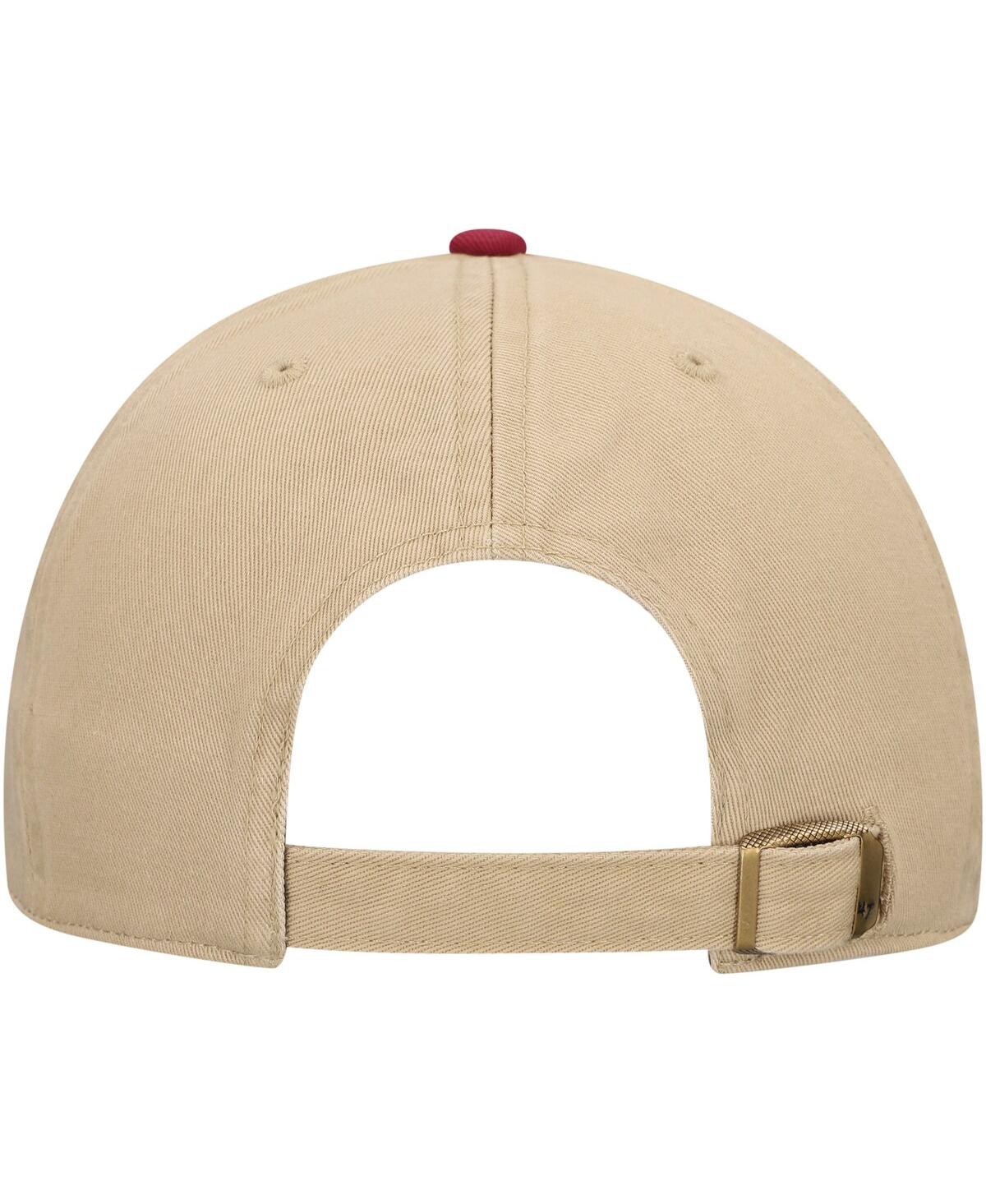 47 Brand Men's Khaki Florida State Seminoles Local Clean Up Adjustable Hat In Khaki