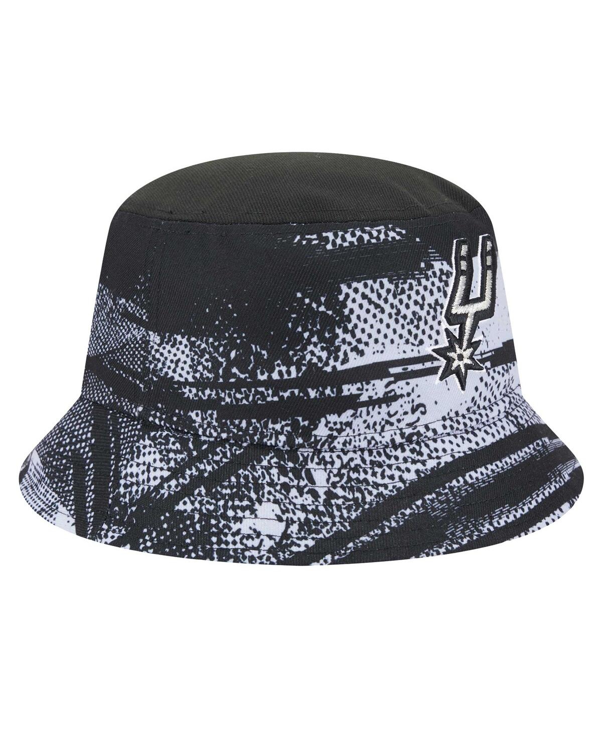 New Era Men's Black/gray San Antonio Spurs Tip-off Bucket Hat In Black,gray