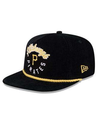 Men's Black Pittsburgh Pirates Full Circle Corduroy&nbsp;Golfer Adjustable Hat