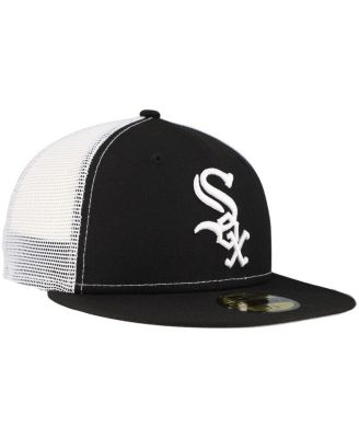 Men's Black Chicago White Sox Team Color 59FIFTY Trucker Fitted Hat