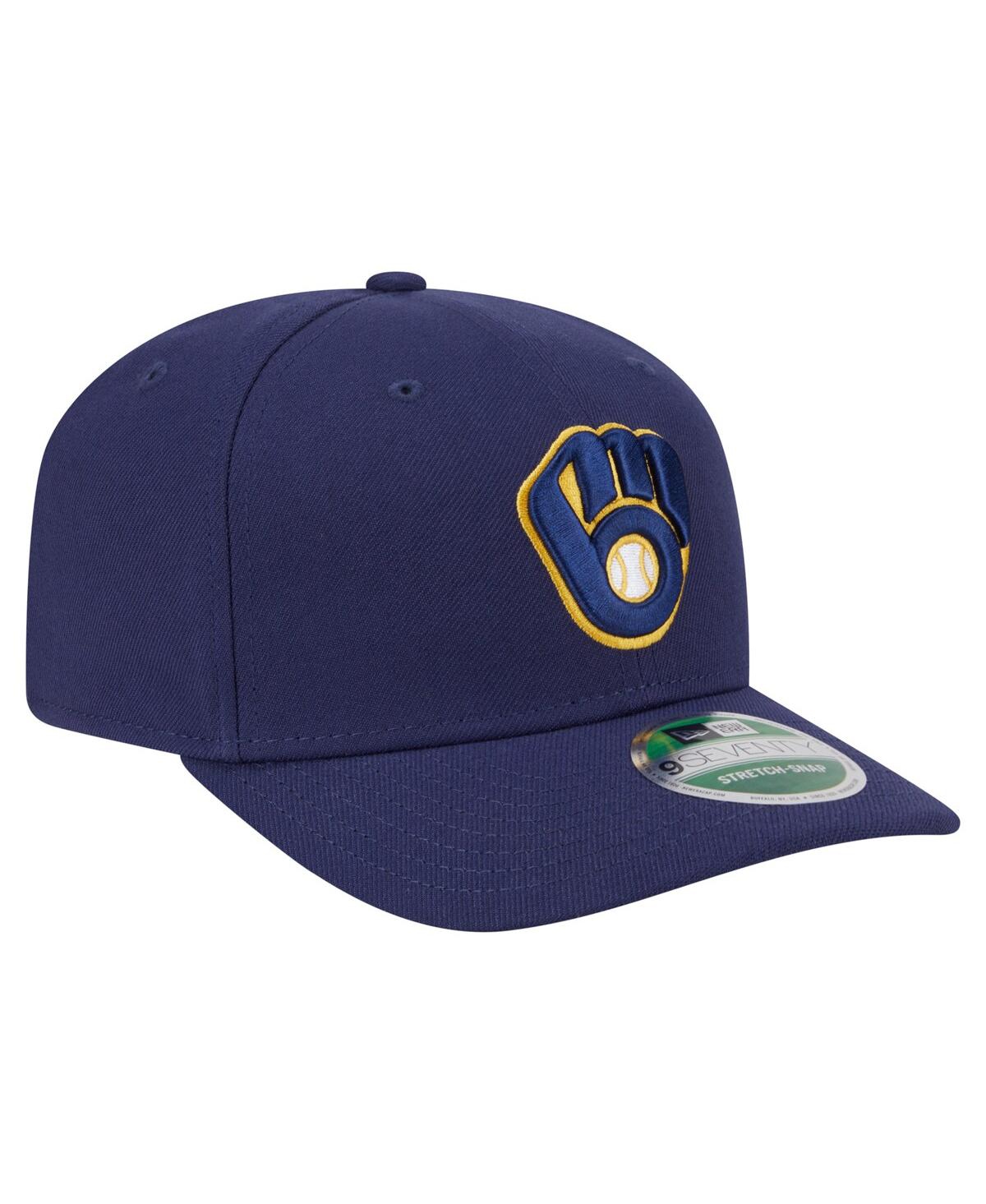 New Era Men's Navy Milwaukee Brewers Player Replica 9seventy Adjustable Hat In Navy