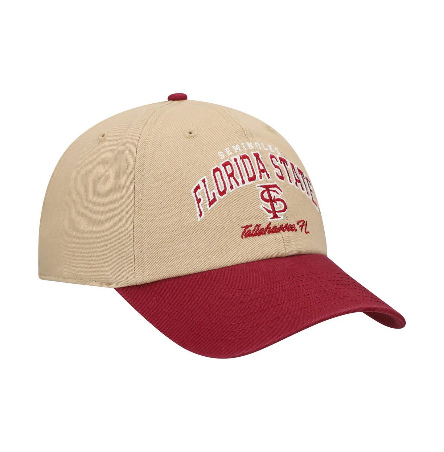 Мужская кепка '47 Brand Khaki Florida State Seminoles Local Clean Up Adjustable Hat — фото 3