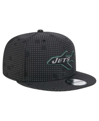 Men's Black New York Jets Midnight Ink Pop Outline 9FIFTY Snapback Hat