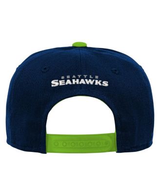Big Boys and Girls College Navy Seattle Seahawks Team Pre-Curved Adjustable Hat