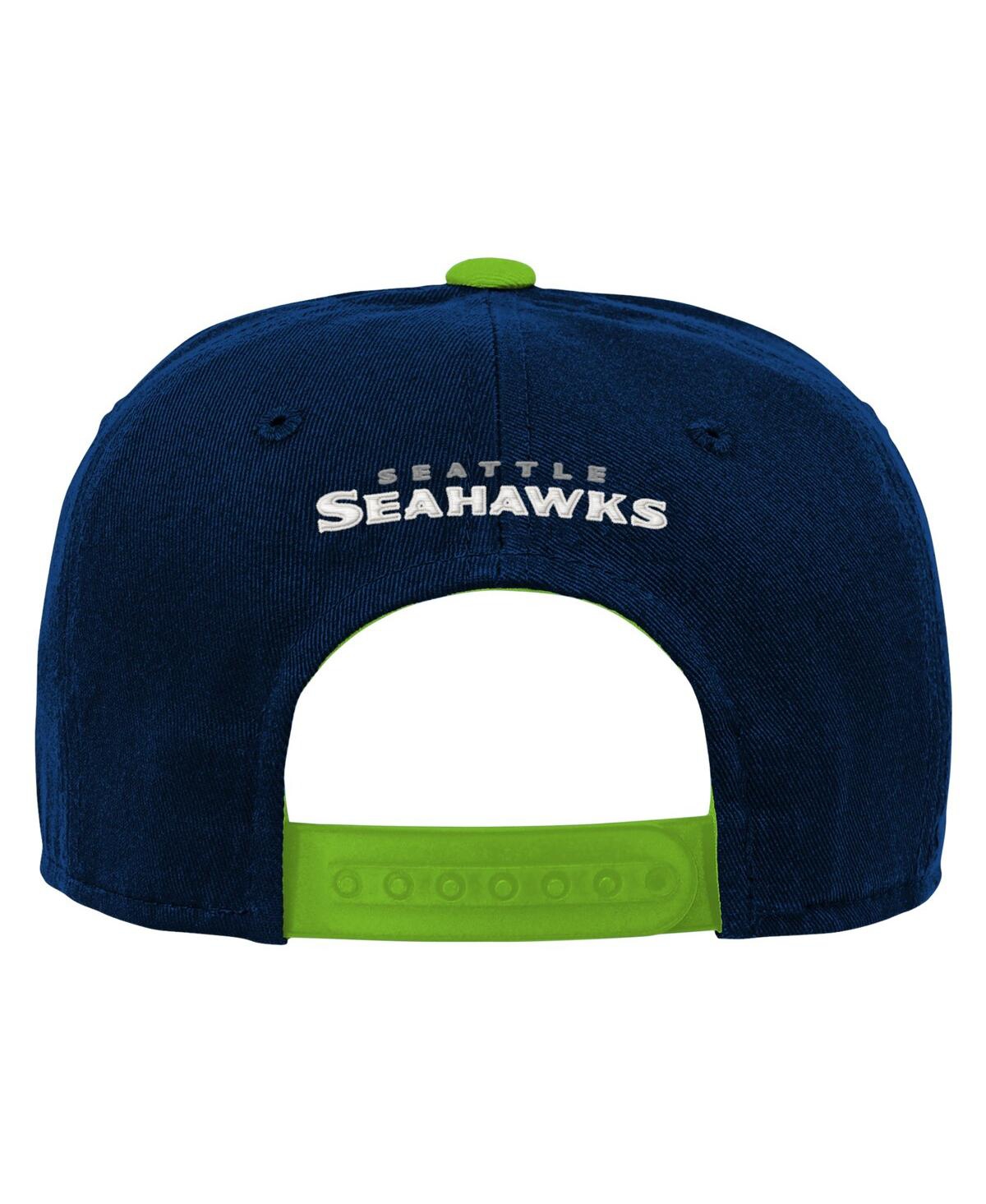 Outerstuff Big Boys And Girls College Navy Seattle Seahawks Team Pre-curved Adjustable Hat In Navy