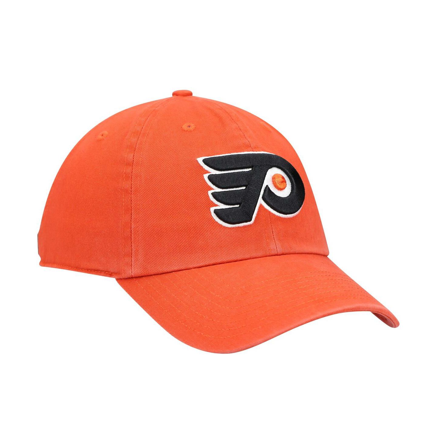 Мужская кепка '47 Brand Orange Philadelphia Flyers Team Clean Up Adjustable Hat — фото 3