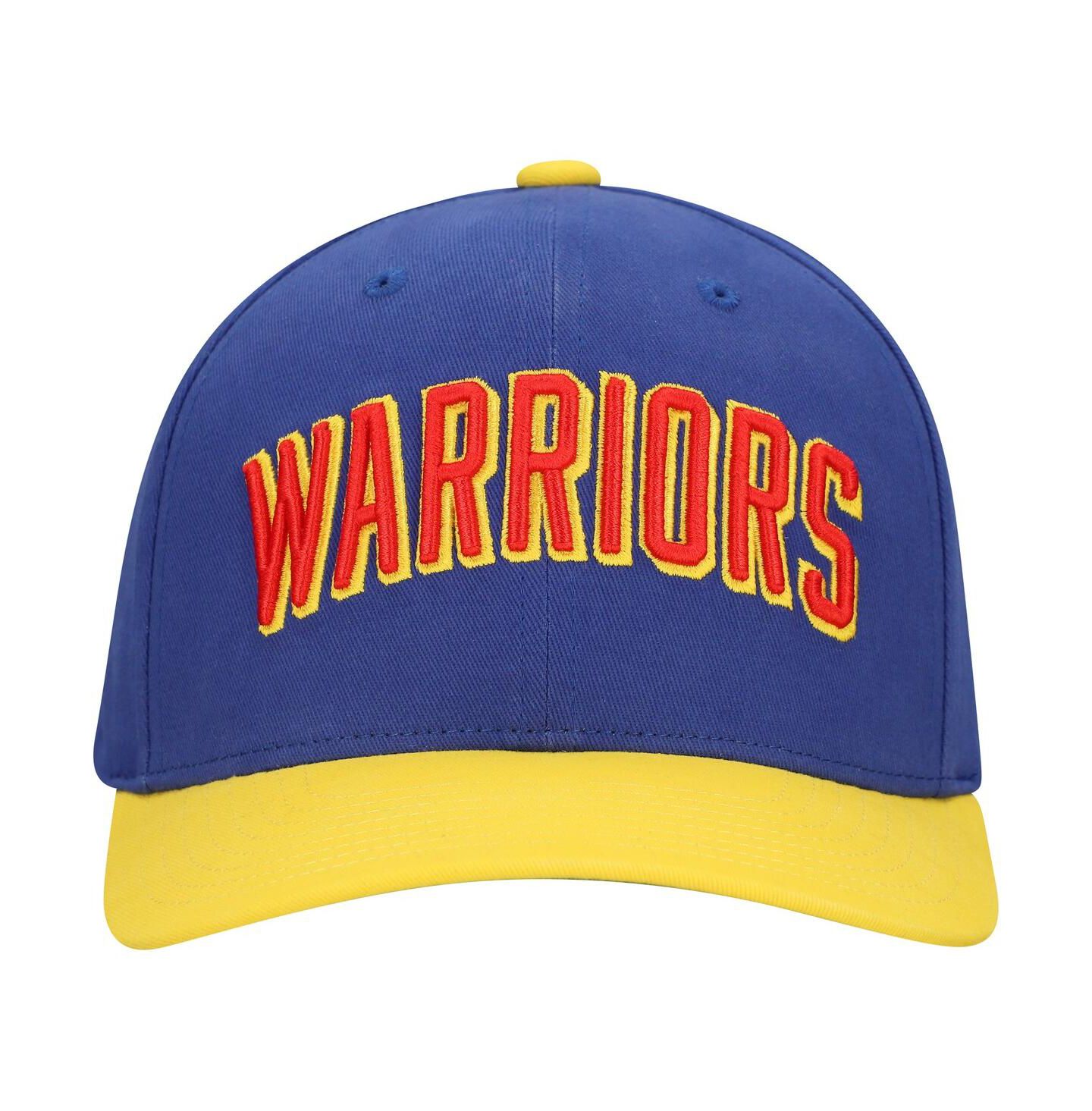 Мужская кепка Mitchell & Ness Royal/Gold Golden State Warriors Team Up Classic Edition Adjustable Hat — фото 4