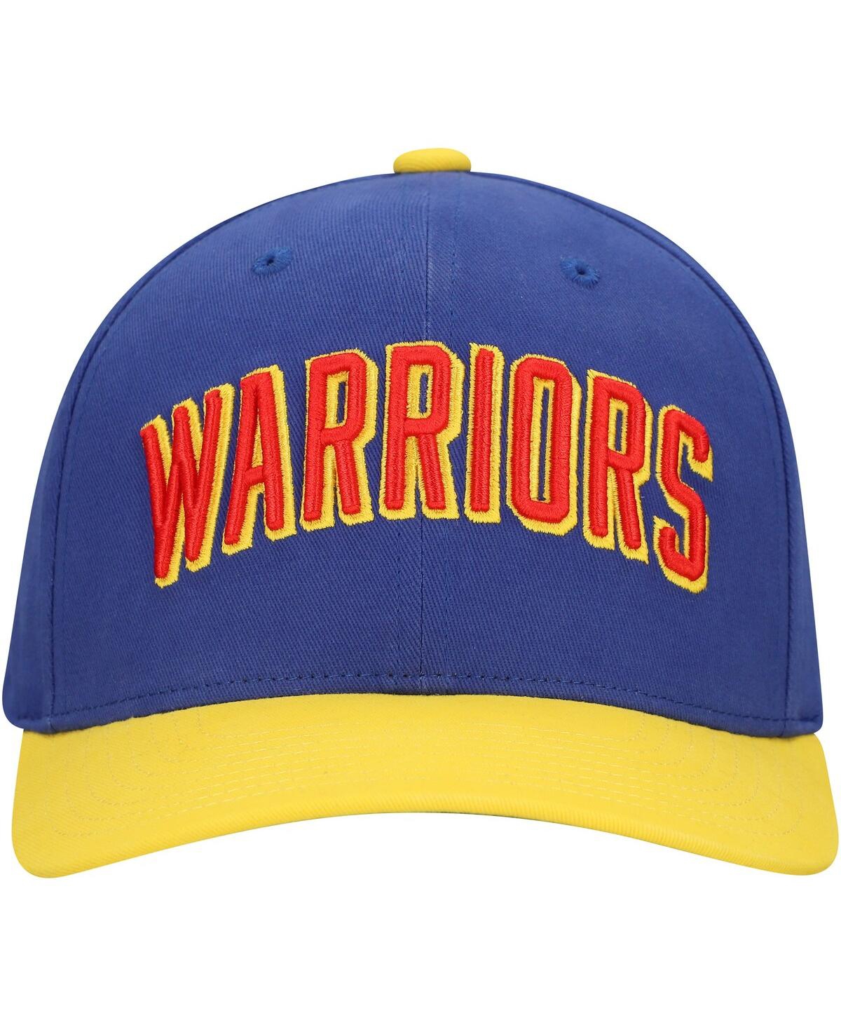 Mitchell & Ness Men's Royal/gold Golden State Warriors Team Up Classic Edition Adjustable Hat In Royal,gold