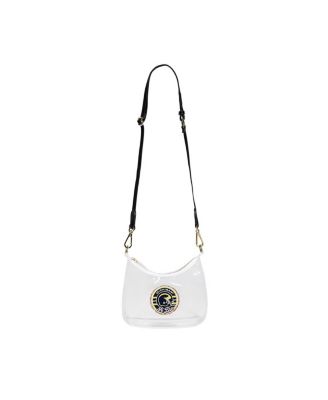 Michigan Wolverines Clear Curved Crossbody Bag