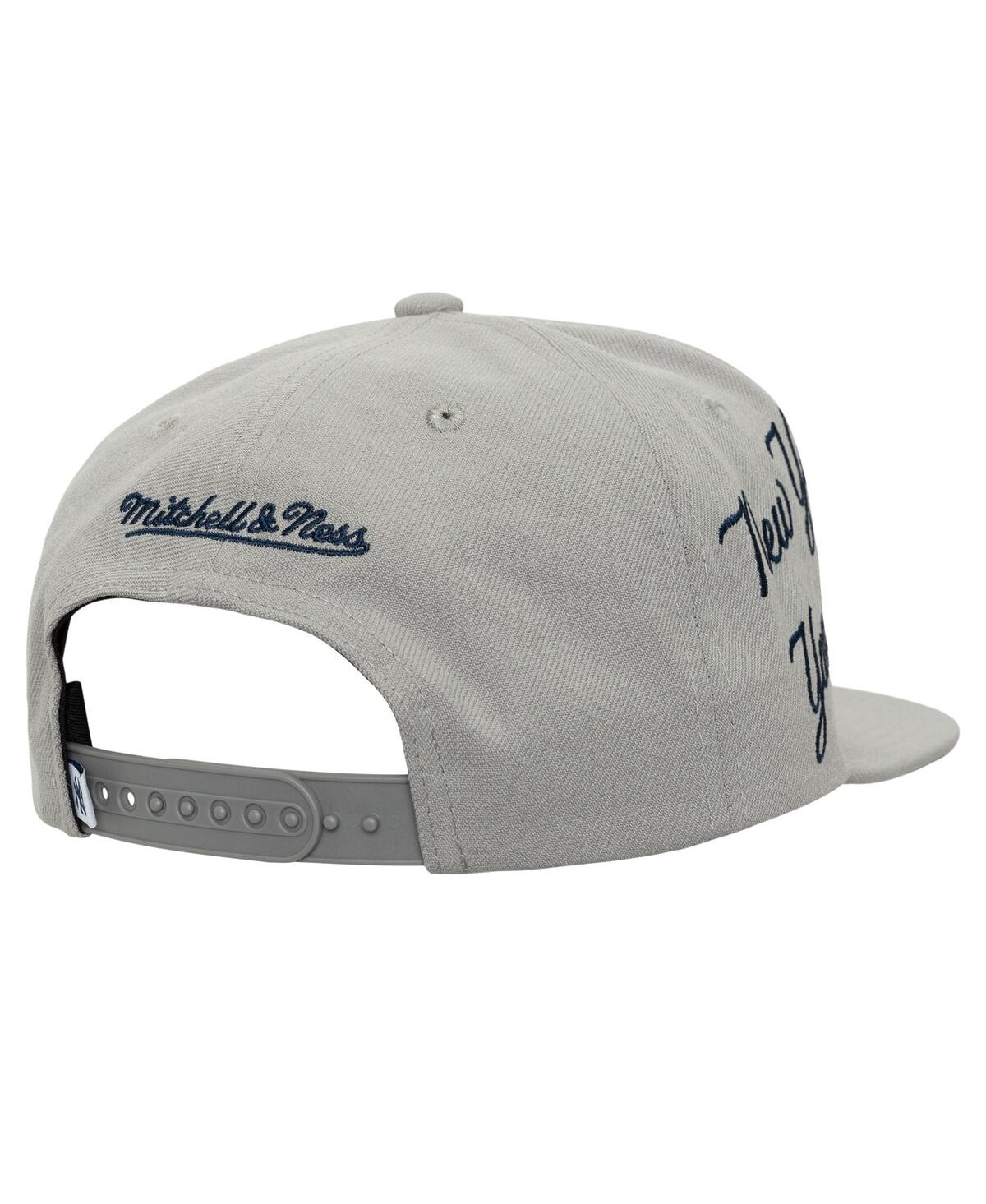 Mitchell & Ness Men's Gray New York Yankees Big Time Snapback Hat In Gray