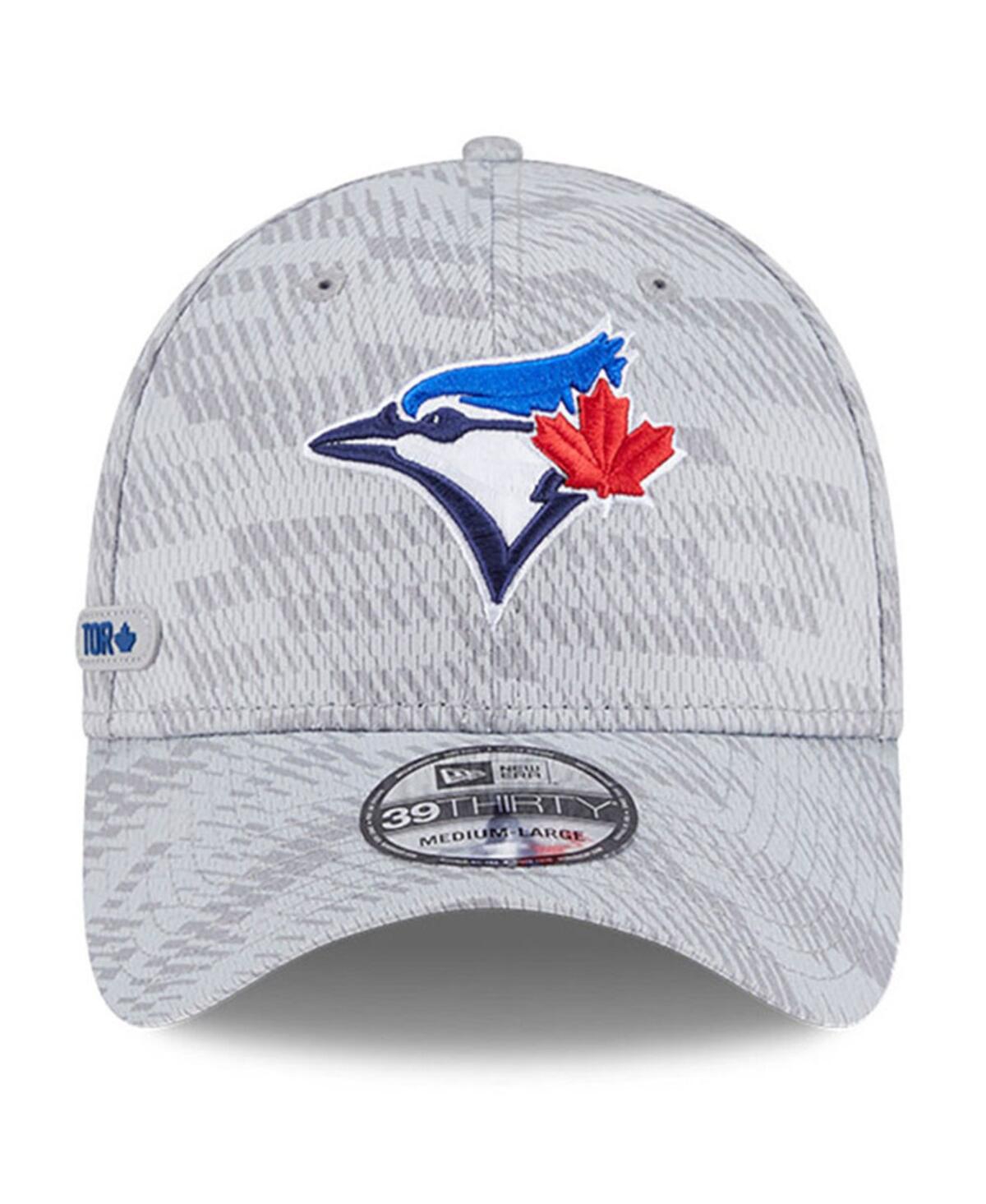 NEW ERA MEN'S GRAY TORONTO BLUE JAYS 2025 MLB CLUBHOUSE 39THIRTY FLEX HAT 