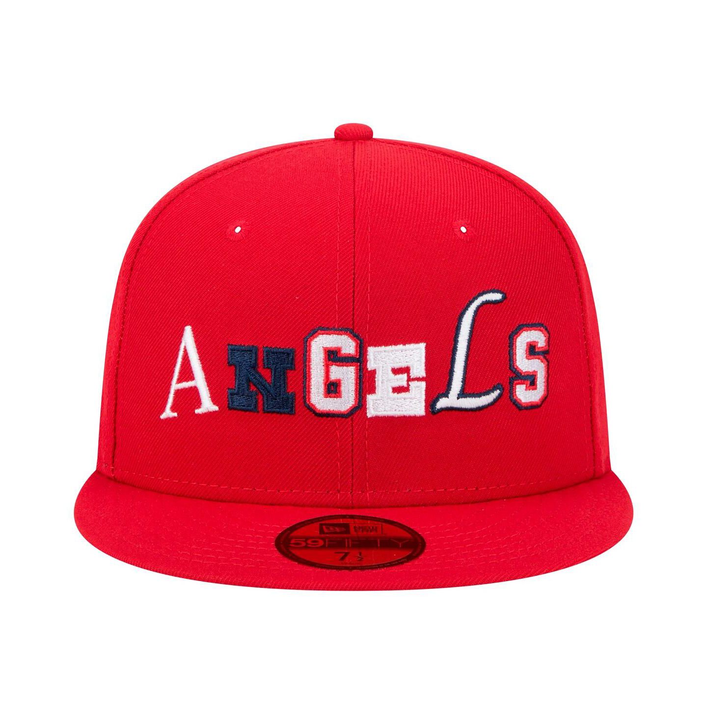 Мужская кепка New Era Red Los Angeles Angels Ransom 59FIFTY Fitted Hat — фото 5