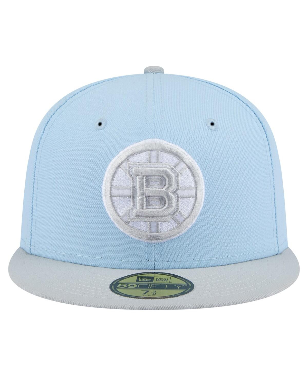New Era Men's Light Blue/gray Boston Bruins Color Pack Two-tone 59fifty Fitted Hat In Light Blue