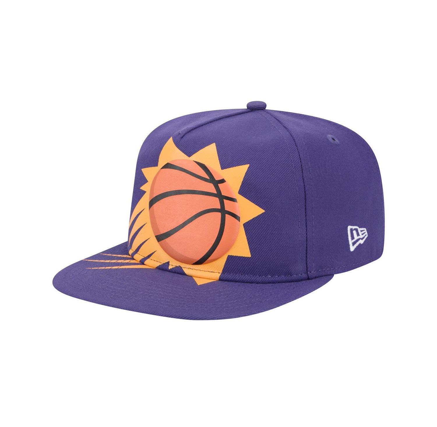 Men's Purple Phoenix Suns Oversized Puff Print Logo Golfer Snapback Hat