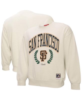 Mitchell & Ness - Women's Cream San Francisco Giants Cooperstown Collection Laurel Pullover Sweatshirt