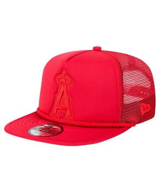 New Era - Men's Red Los Angeles Angels Tone Foam Meshback Golfer Snapback Hat