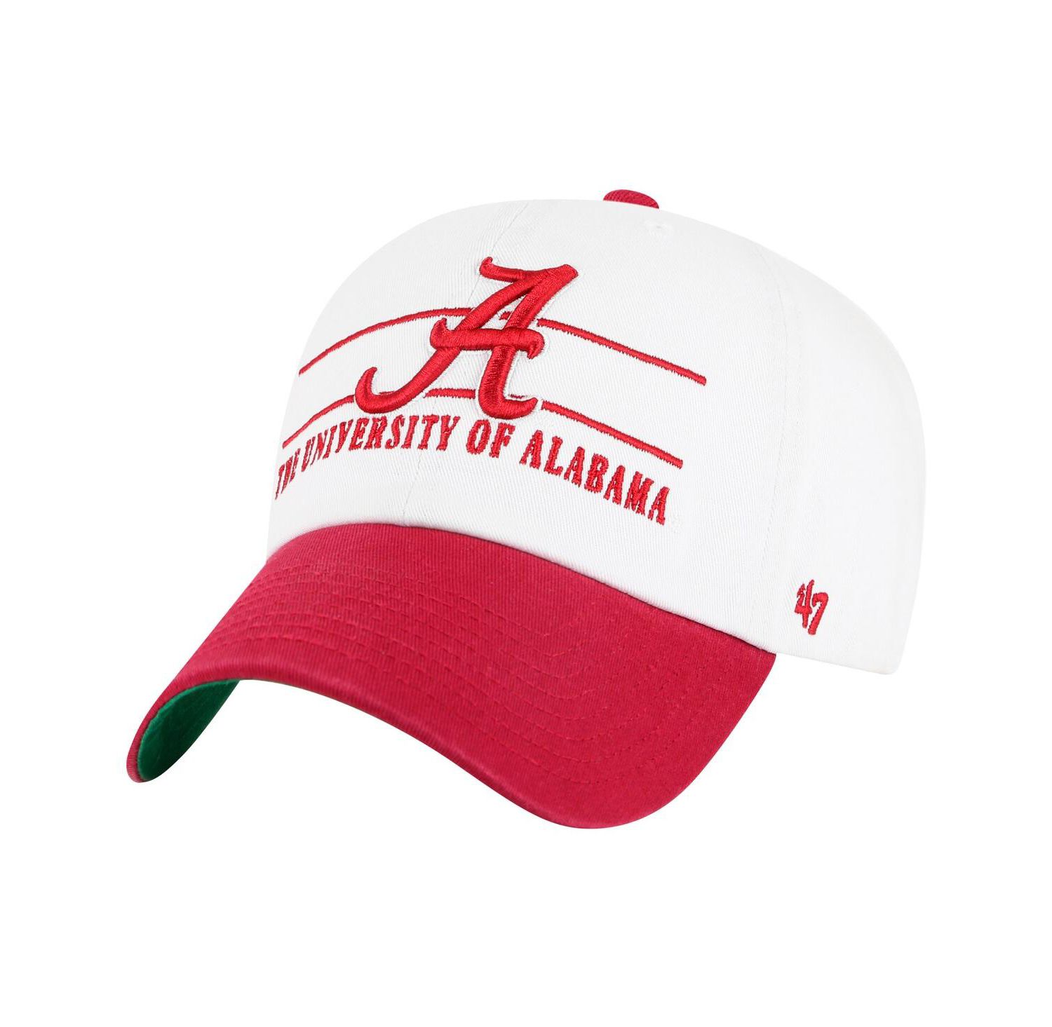 Men's White Alabama Crimson Tide Gridiron Clean Up Adjustable Hat