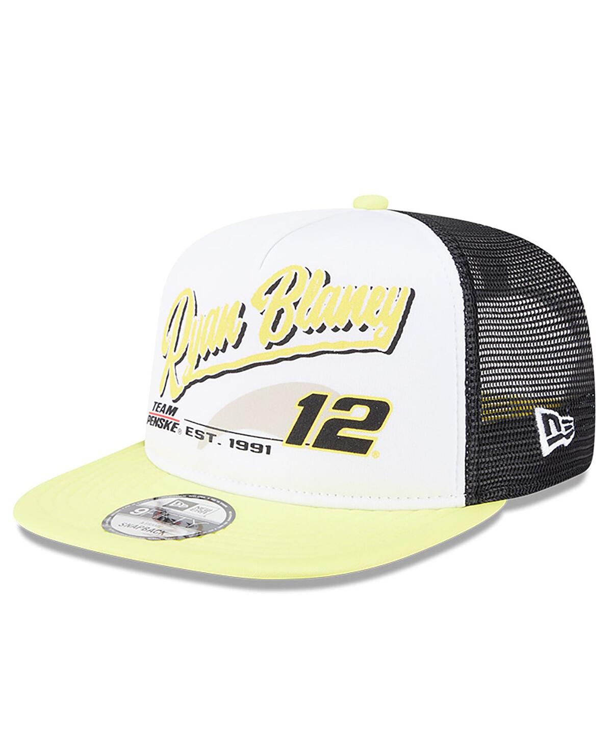 New Era Men's Black Ryan Blaney 9fifty A-frame Retro Script Snapback Hat In Black