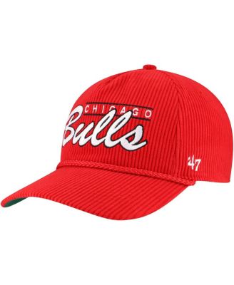 Men's Red Chicago Bulls Double Header Sidepatch Cord Hitch Adjustable Hat