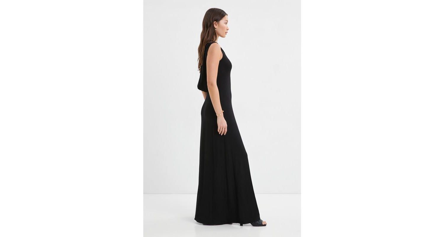 Women's Laurel Sleeveless Asymmetric-Strap A-Line Jersey Dress