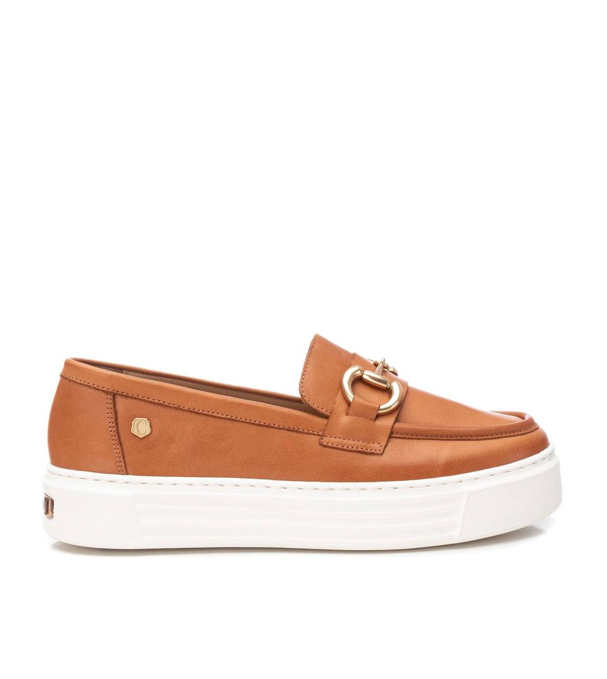 Carmela Collection Women's Leather Moccasins by Xti - Ice