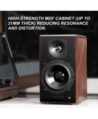 Bluetooth Active Speakers, Wireless Powered Bookshelf Speakers with Aluminum Drivers & Hi-Res Audio - Pair