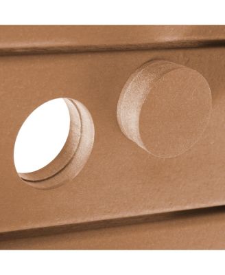 7-Piece HDPE Rectangular Patio Dining Table Set with Foldable Chairs