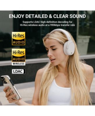 Over-Ear Noise Cancelling Headphones, 94H Playtime, Hi-Res Audio, Bluetooth 5.1, Foldable