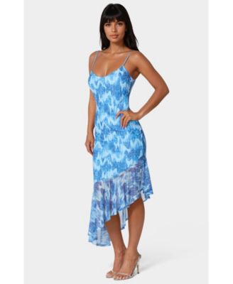 Women's Cascade High Low Mesh Dress