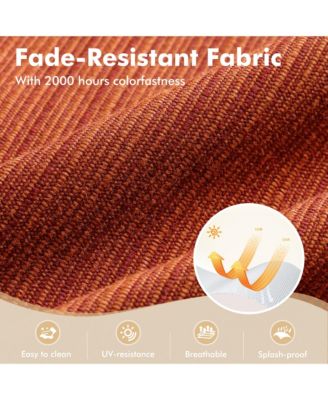 Patio Furniture Sets Outdoor Swivel Rocking Chairs with 50,000 BTU Propane Fire Pit Table 7 Pieces All Weather PE Wicker Conversation Sofa and Matching Side Table