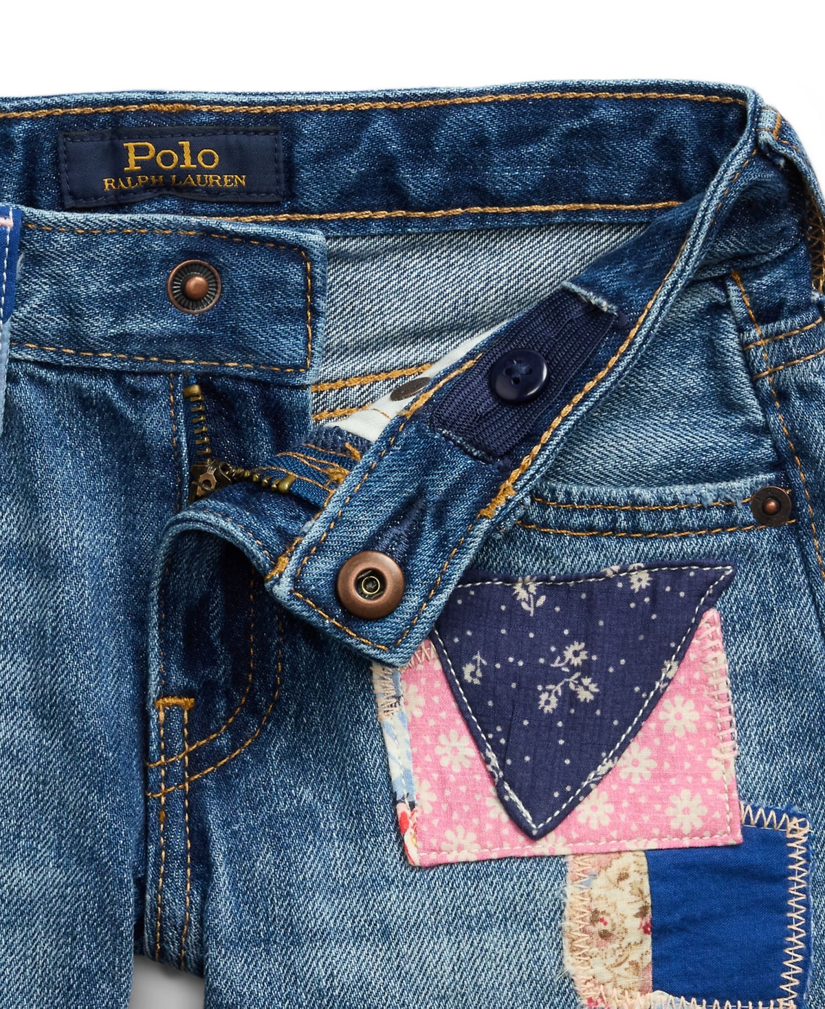 Polo Ralph Lauren Distressed Cotton Denim Short In Navy