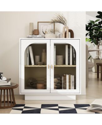 Storage Cabinet with Acrylic Door for Living Room, Dining Room, Study