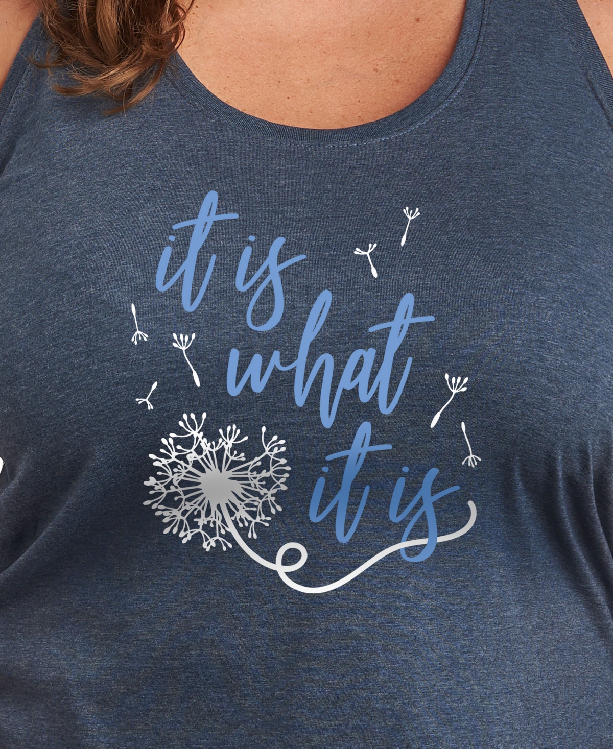 HYBRID APPAREL PLUS SIZE IT IS WHAT IT IS GRAPHIC TANK TOP 