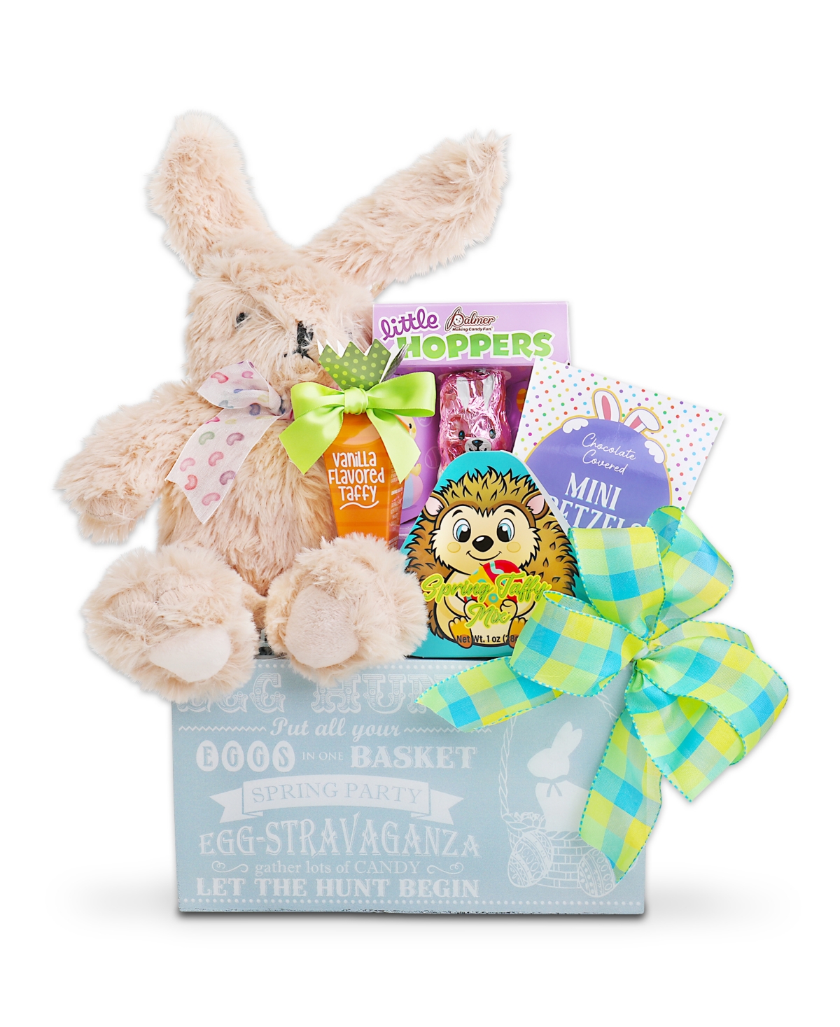 Alder Creek Gift Baskets Eggstravagent Easter Crate Blue, 6 Pieces
