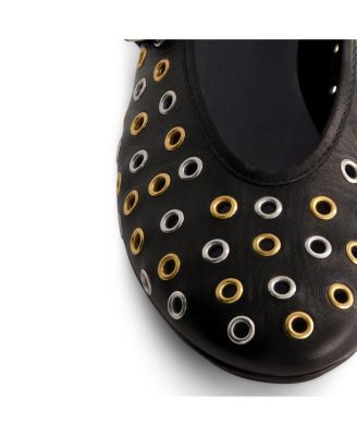 Bernardo Borden Grommet Mary Jane Flat