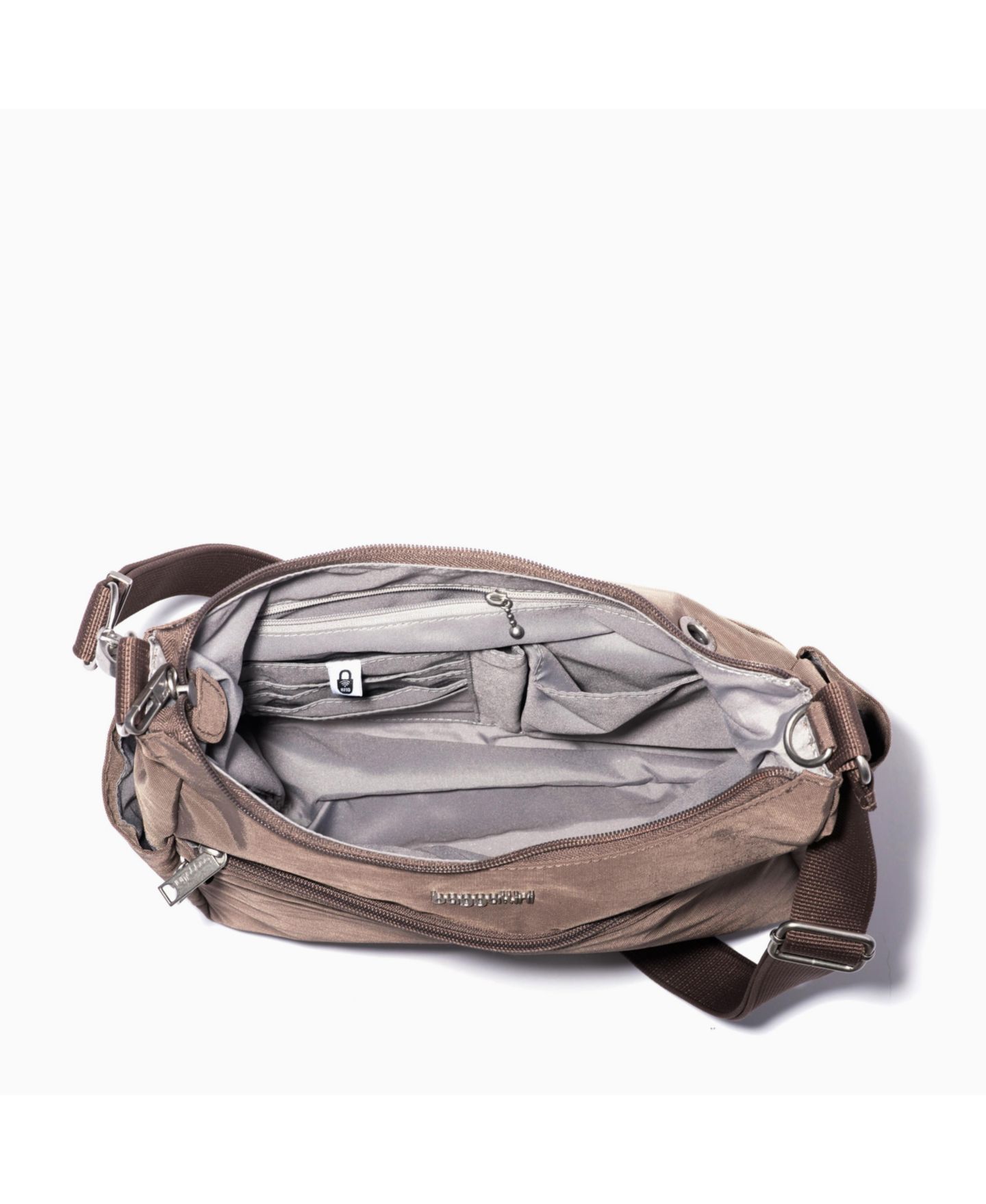 Женская сумка Baggallini Securtex Anti-Theft Free Time Crossbody, цвет: Угольный — фото 5