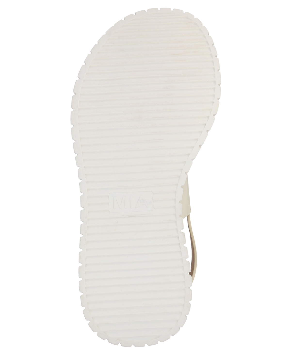 Shop Mia Women's Yuna Round Toe Wedge Sandals In Bone