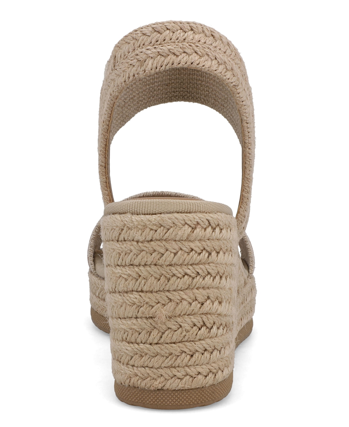Mia Women's Brittni Round Toe Wedge Sandals In Natural,off White