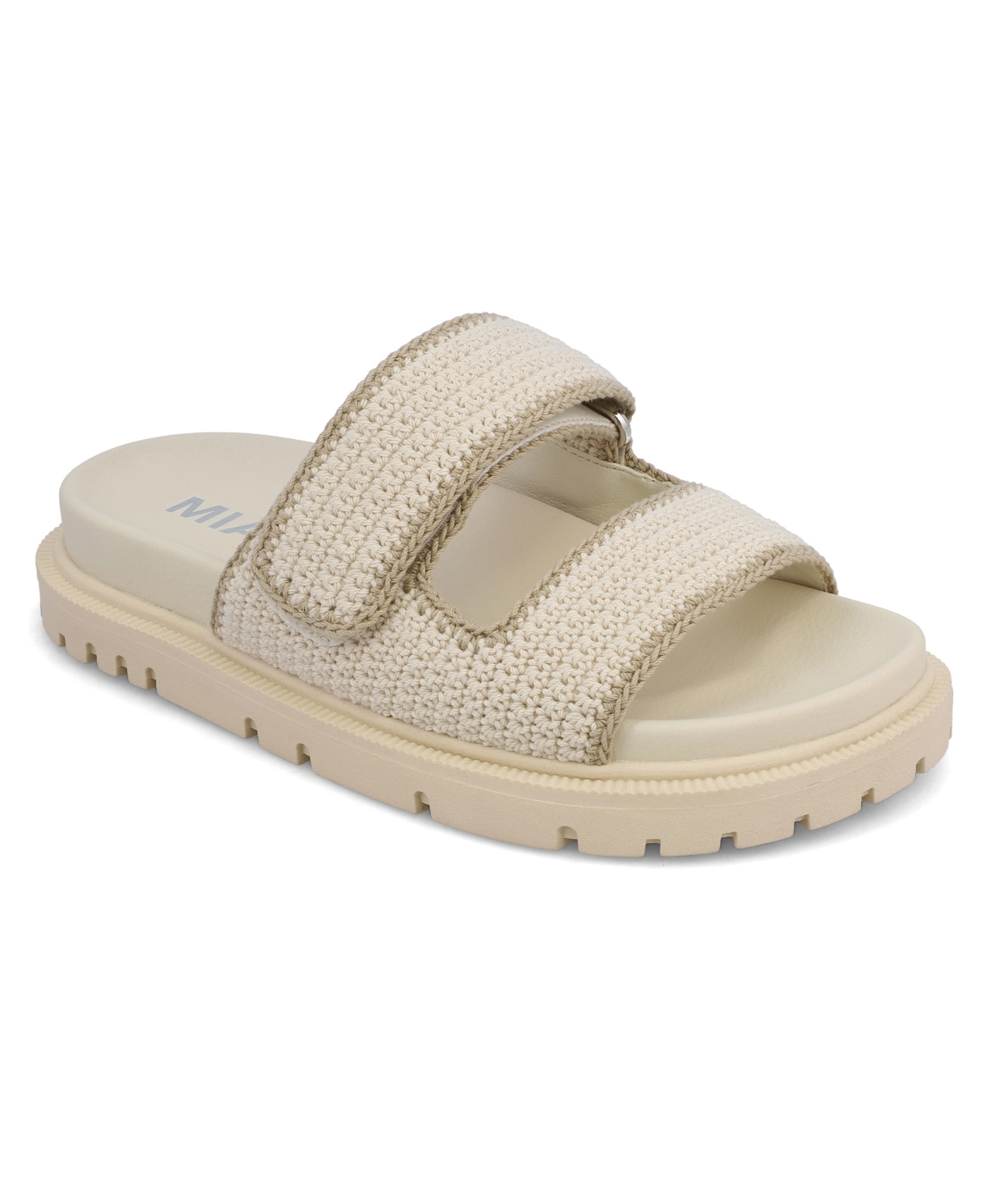 Mia Gabri Knit Sandal In Bone,sand