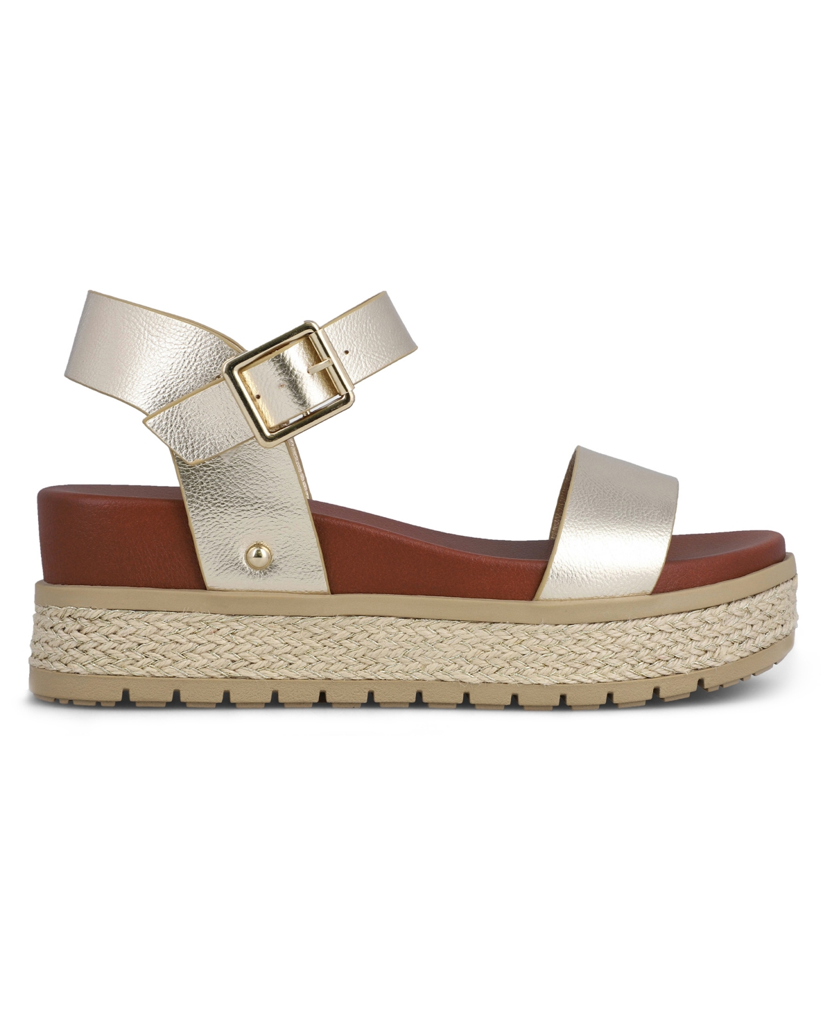 Mia Women's Kenji Flatform Round Toe Sandals In Gold