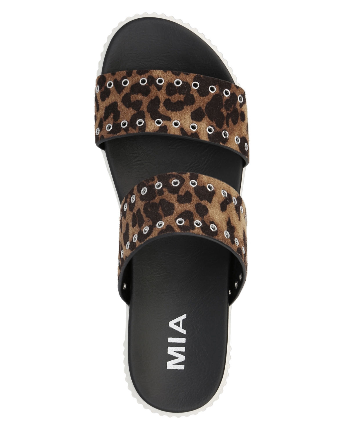 Mia Women's Lexi Round Toe Slide Sandals In Leopard